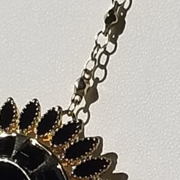 Black Rhinestone Necklace - Picture 3 of 4